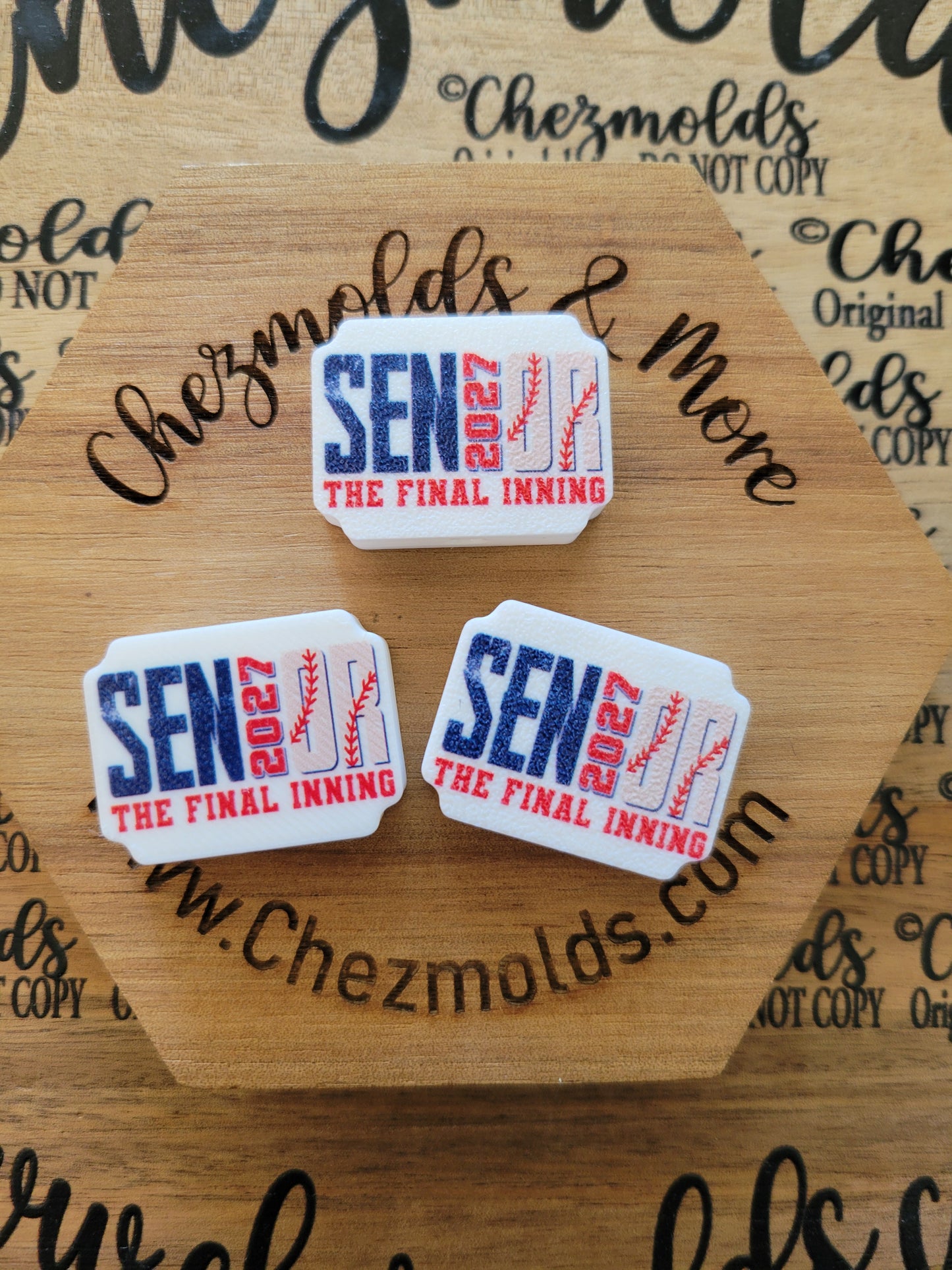 CE 3d printed focal Bead-Senior 27 baseball