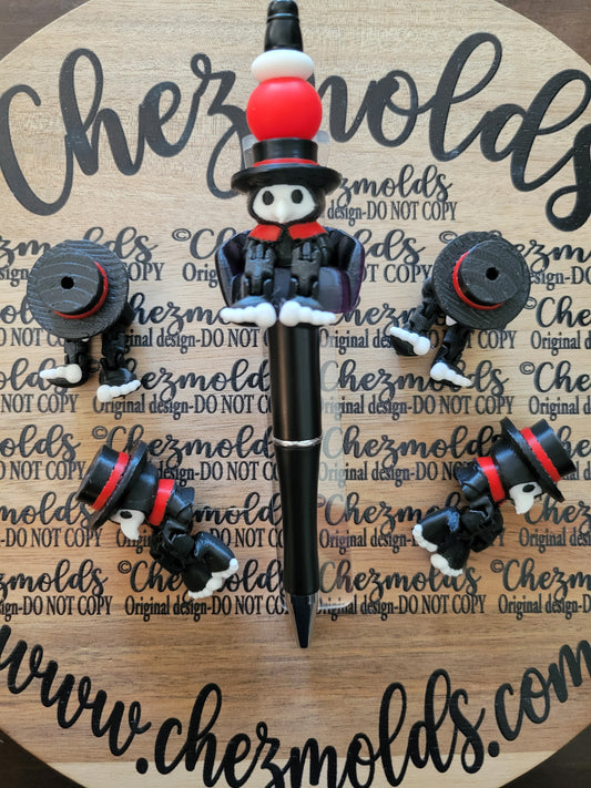 CE 3d printed focal Bead-Baby Plague doctor Kicker ( flexy feet )