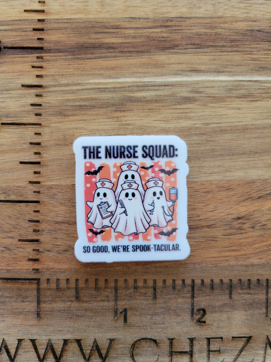 uv printed acrylic flatback-nurse squad ( halloween)
