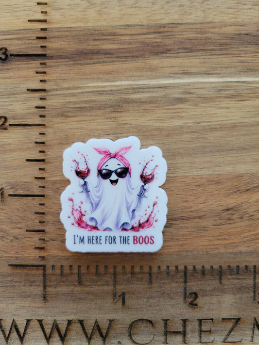 uv printed acrylic flatback- here for the boos