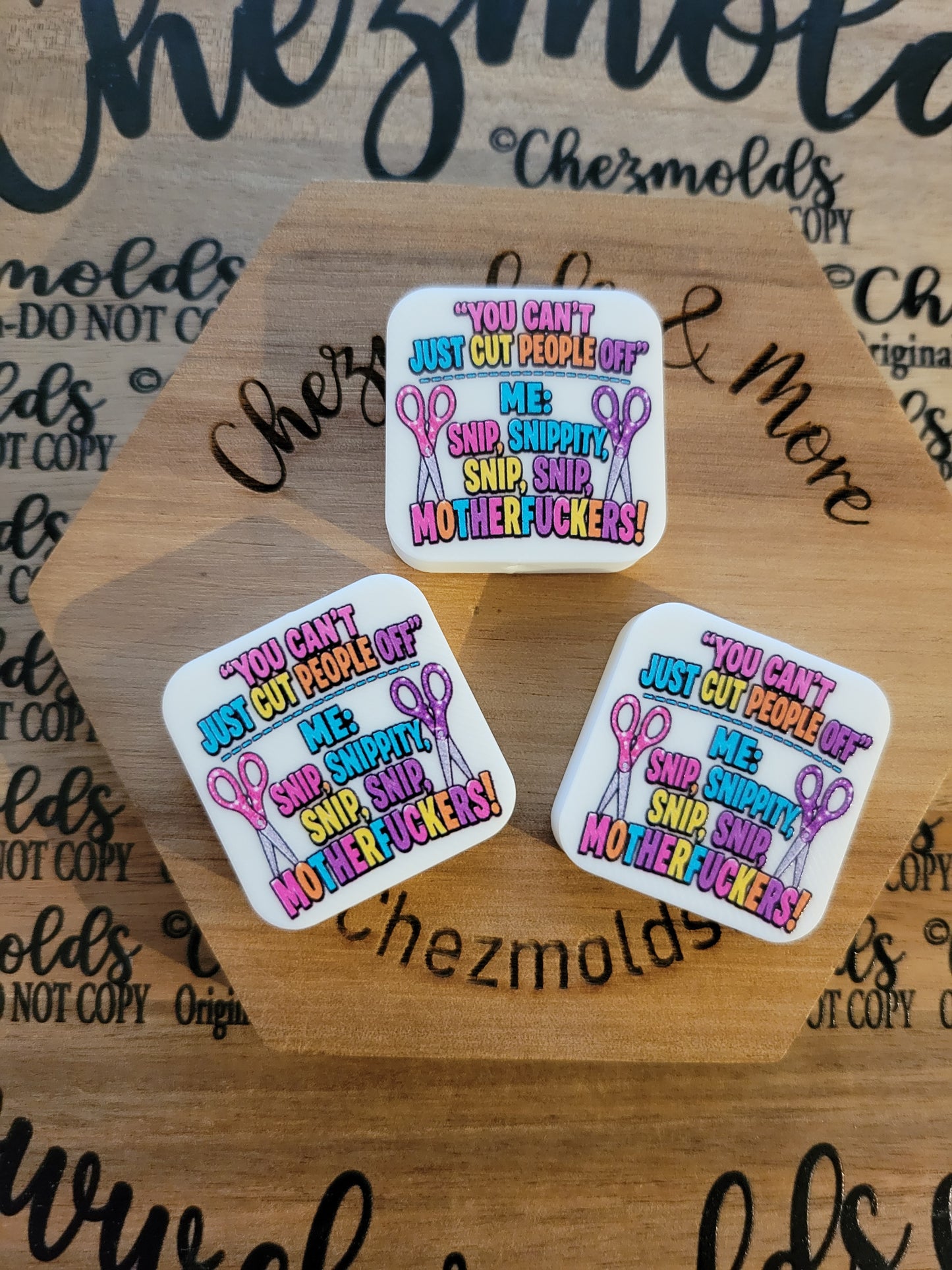 CE 3d printed focal Bead- snip snip -CG Exclusive