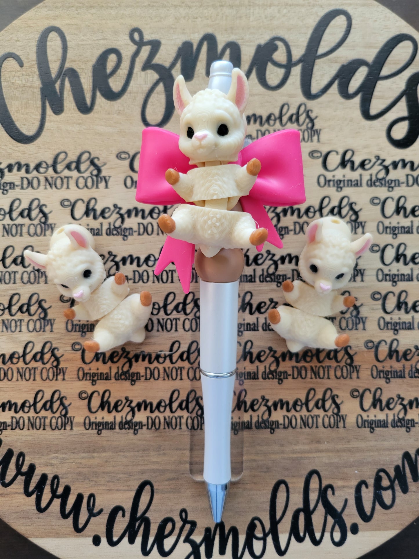 CE 3d printed focal Bead DANGLERZ-Cutie Llama