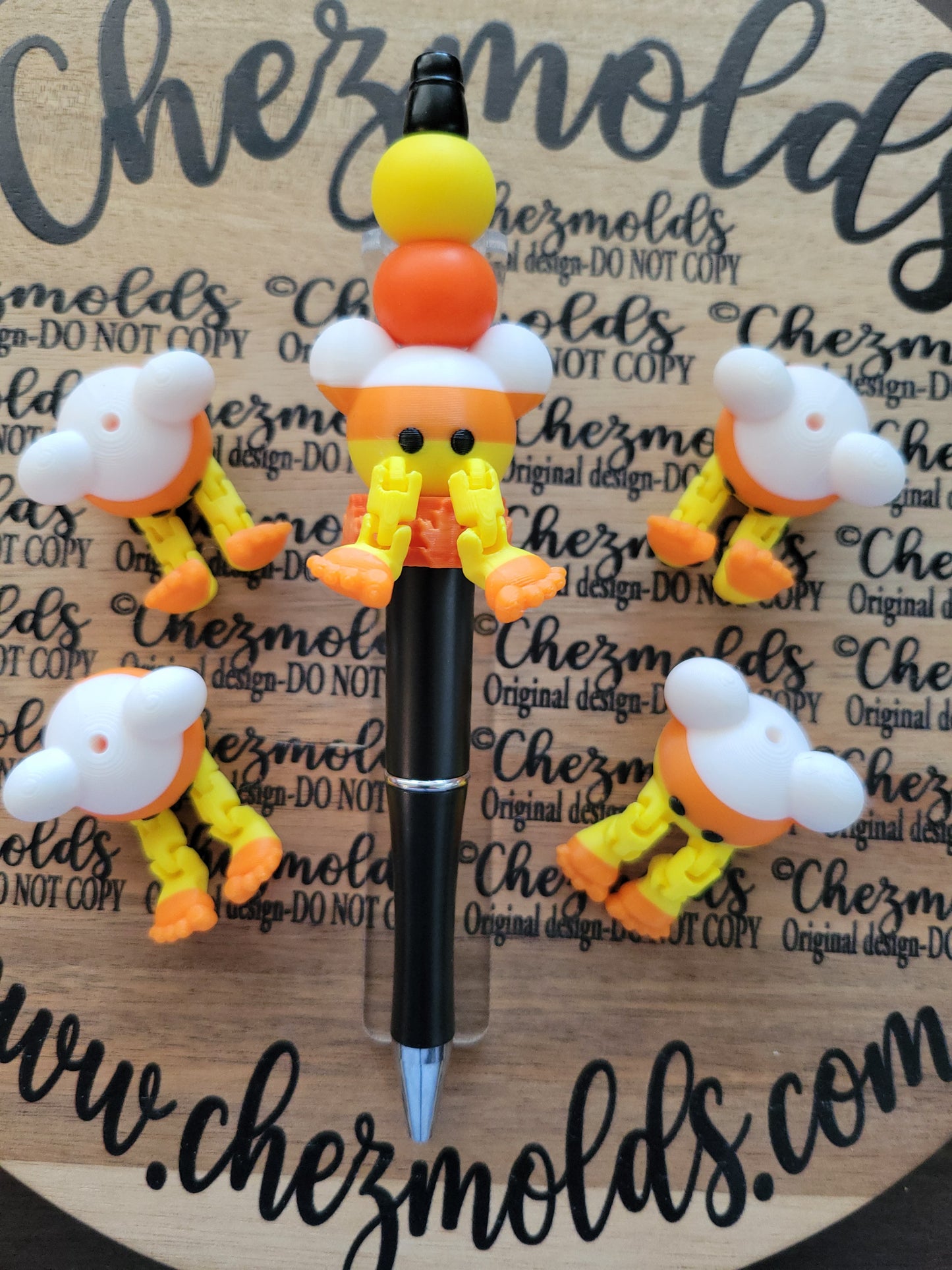 CE 3d printed focal Bead-candy corn mouse Kicker ( flexy feet )