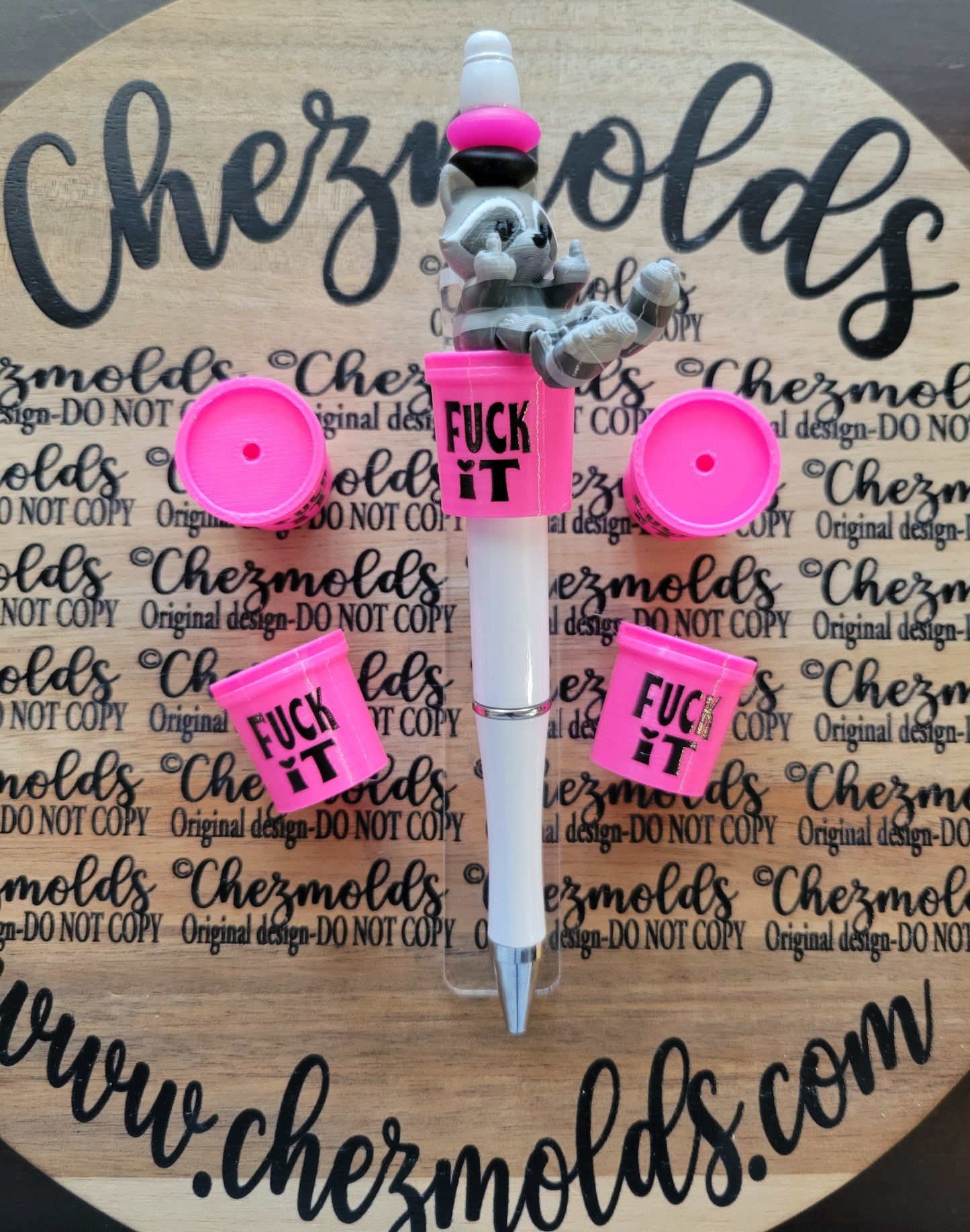 CE 3d printed focal Bead-f*ck it bucket