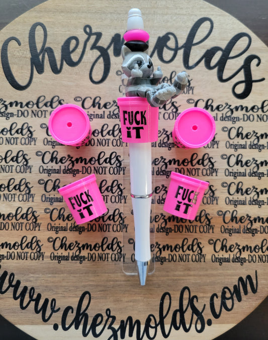 CE 3d printed focal Bead-f*ck it bucket