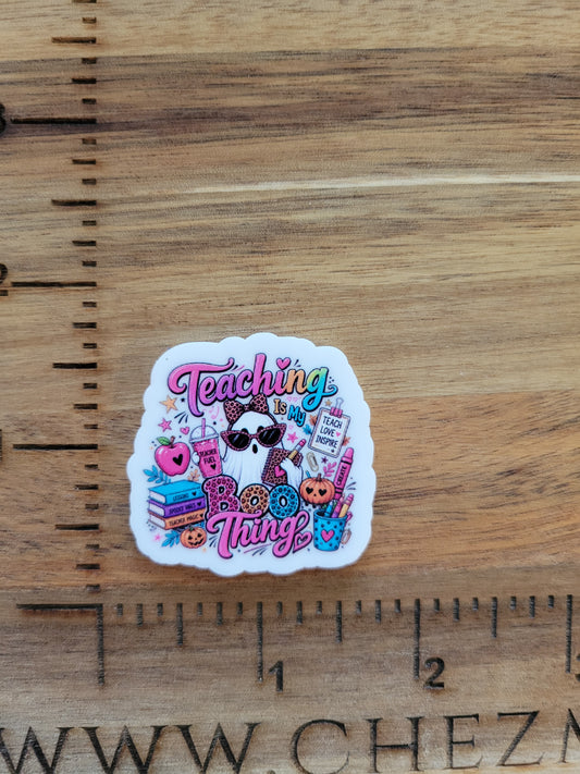 uv printed acrylic flatback- teaching boo things