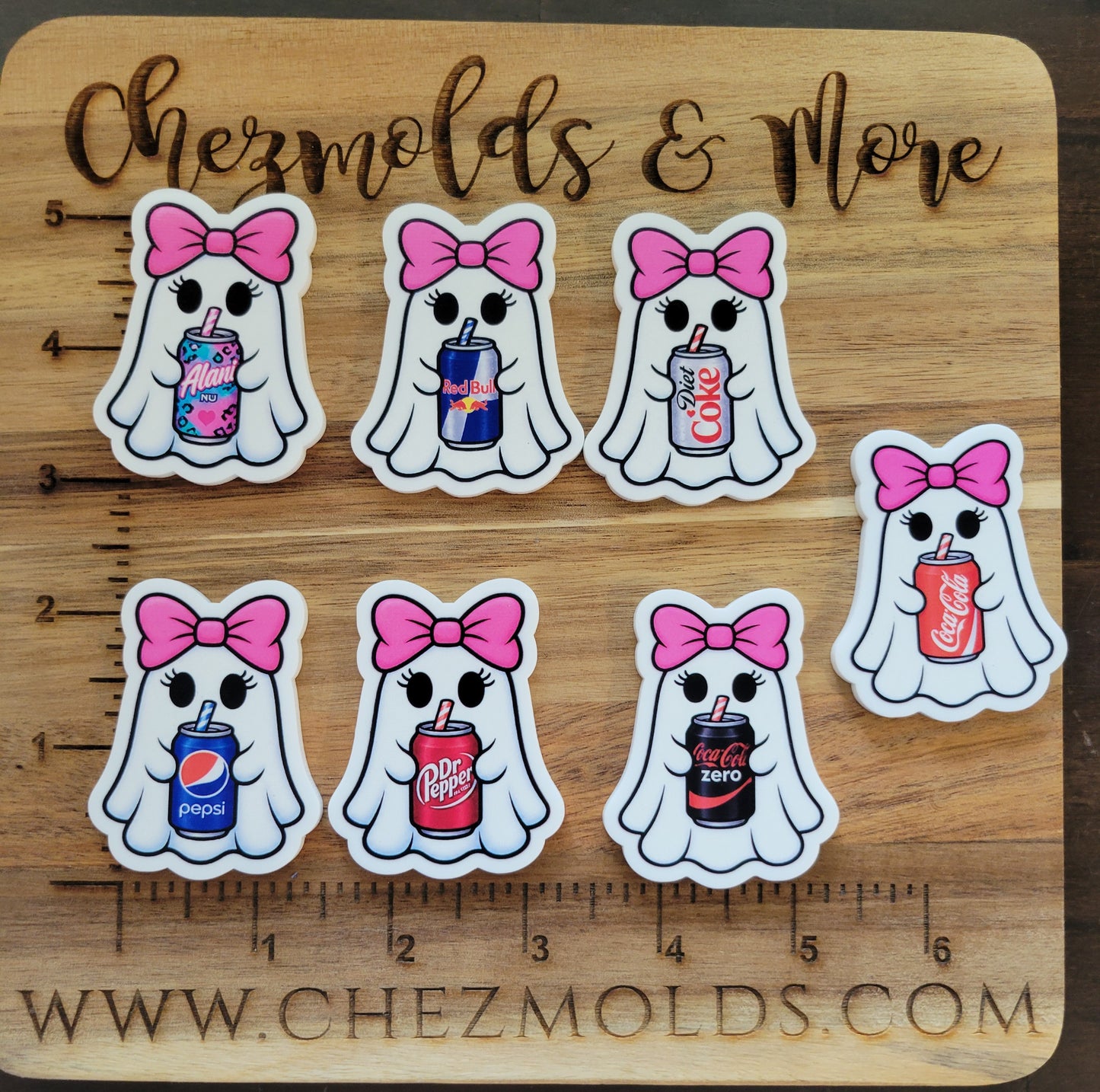 uv printed acrylic flatback-soda ghost