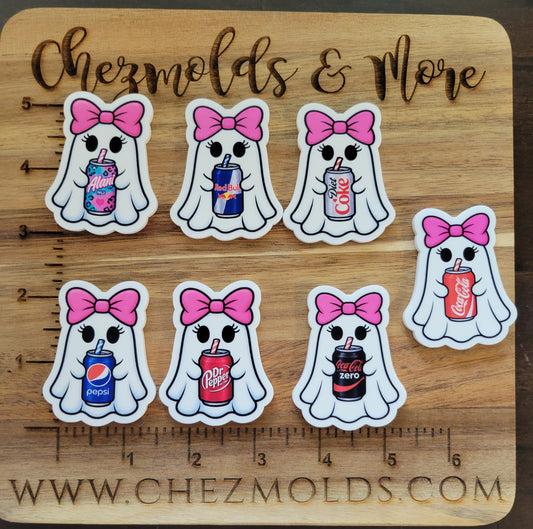 uv printed acrylic flatback-soda ghost