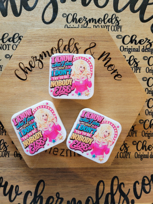 CE 3d printed focal Bead-Dolly-I know who i am- CG Exclusive