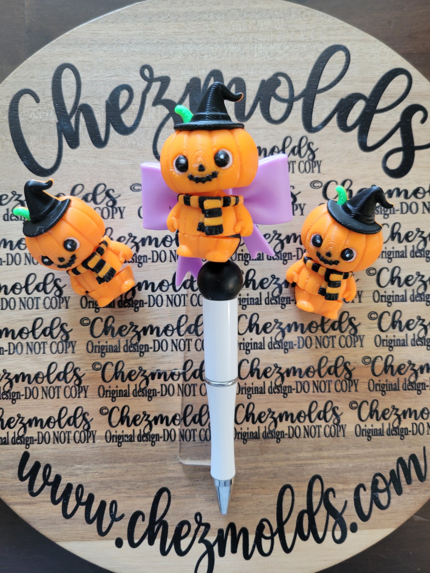 CE 3d printed focal Bead DANGLERZ-pumpkin witchy