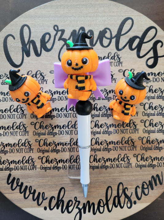 CE 3d printed focal Bead DANGLERZ-pumpkin witchy