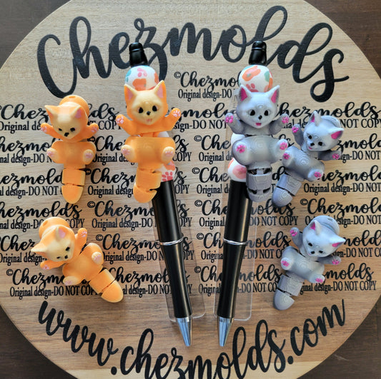 CE 3d printed focal Bead DANGLERZ-kitty