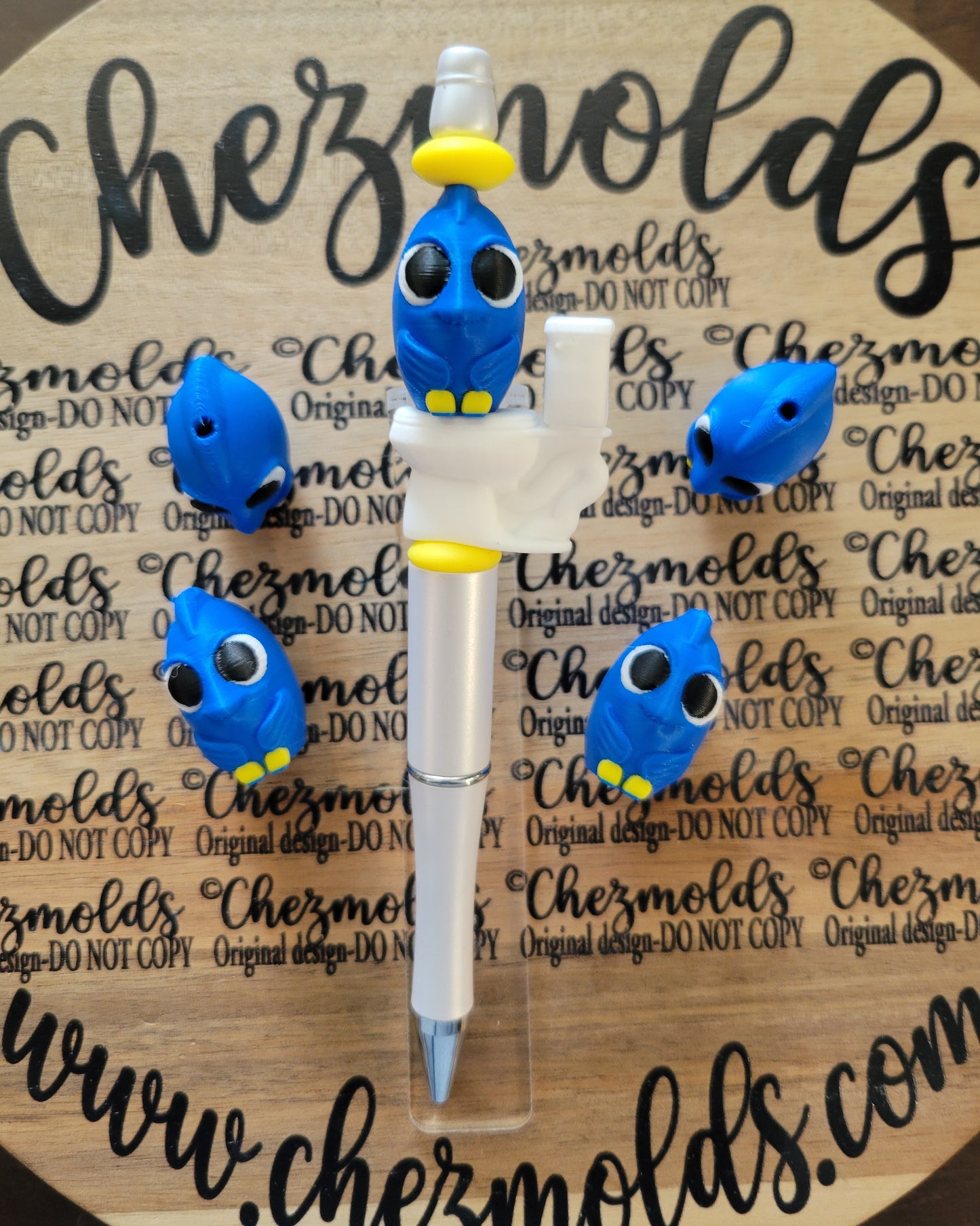 CE 3d printed focal Bead-Blue tang NONK