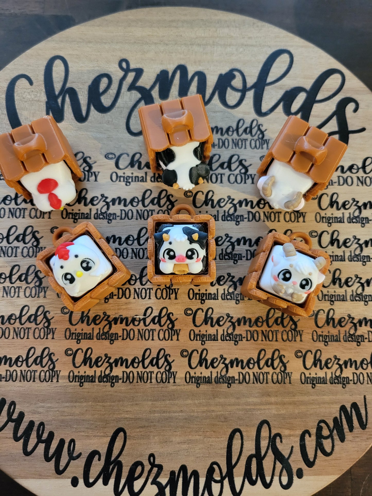 CE 3d printed fidget clicker-farm animals