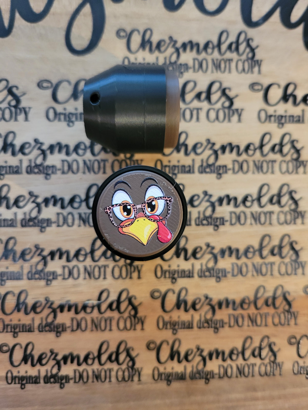 CE 3d printed Clicky button- turkey face