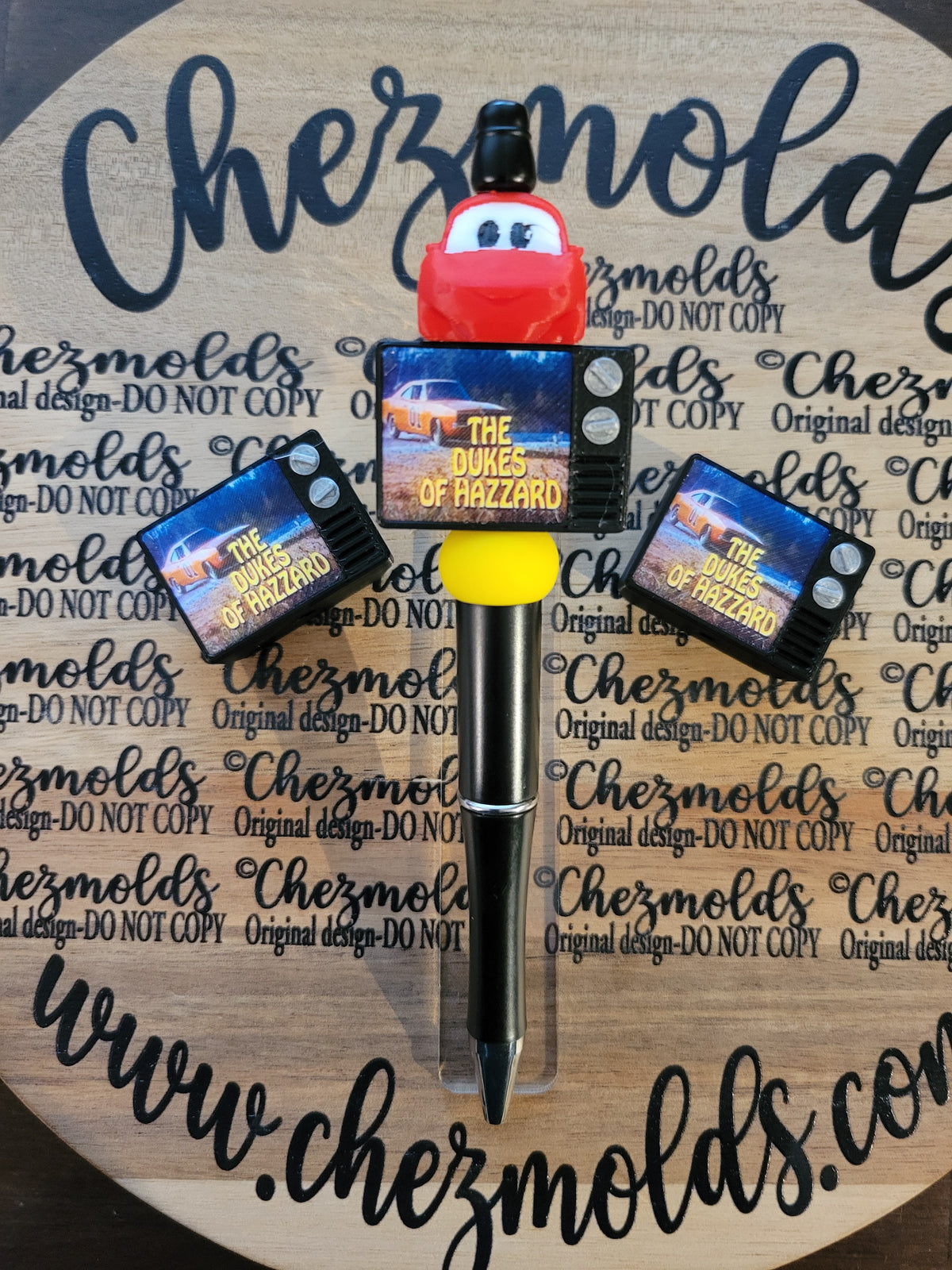 CE 3d printed focal Bead-Retro Tv- Duke of H