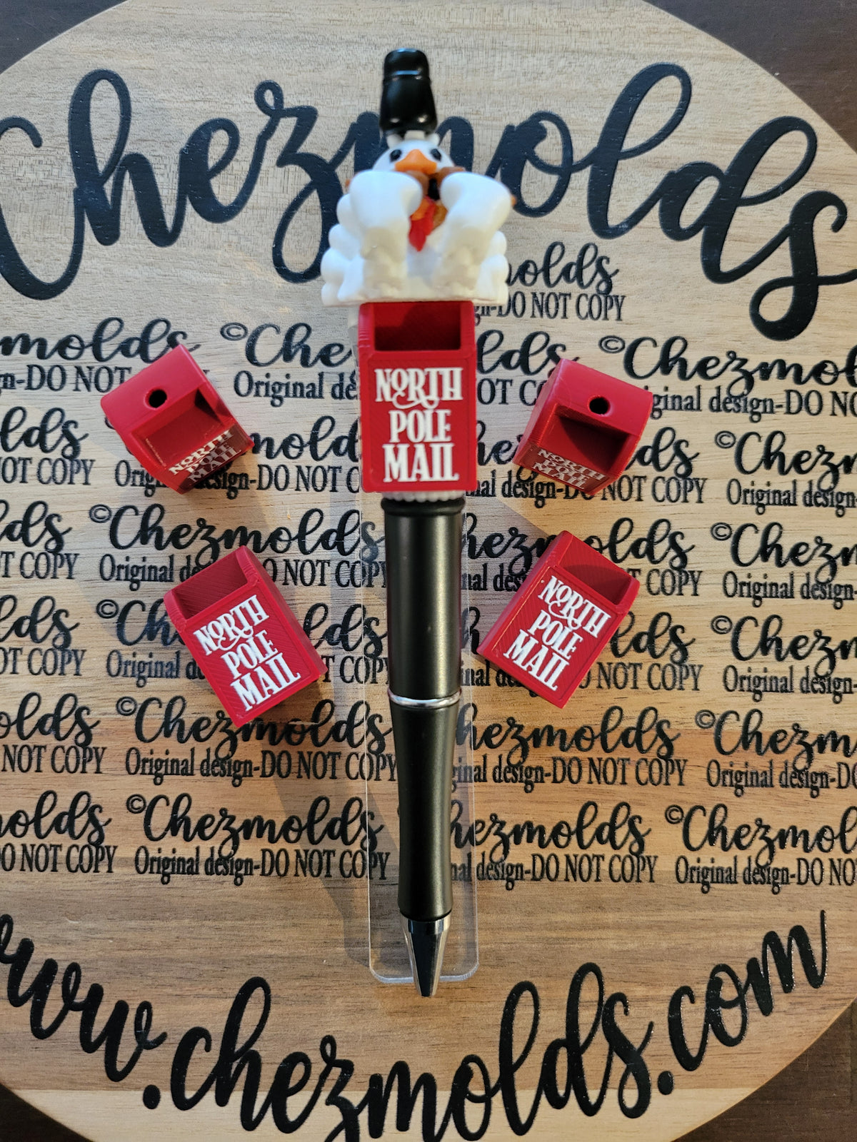 CE 3d printed focal Bead-3D North Pole Mail box