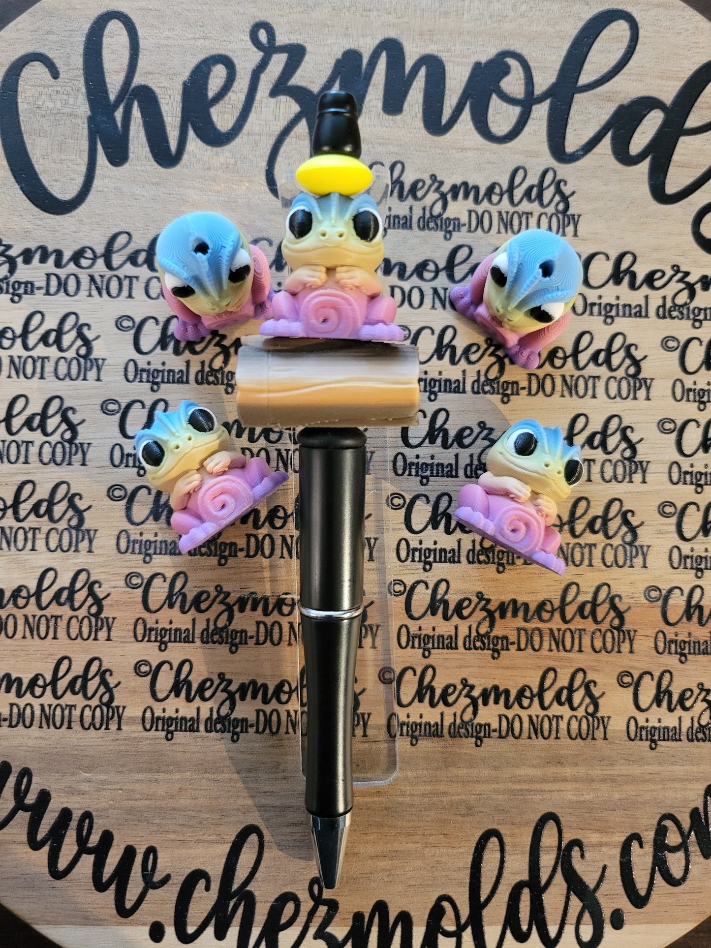 CE 3d printed focal Bead-Cutie Chameleon NONK