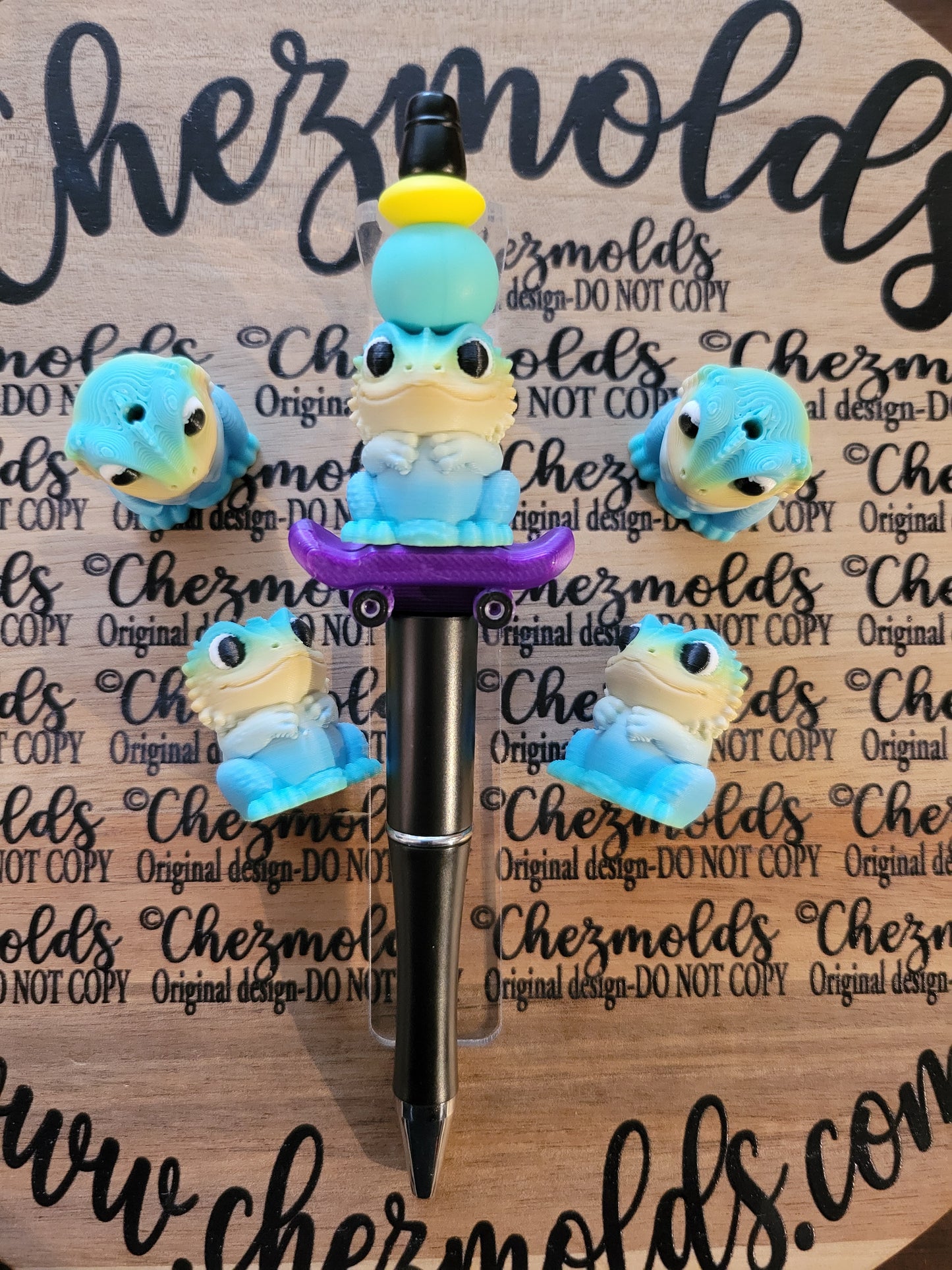 CE 3d printed focal Bead-Cutie Beardy NONK