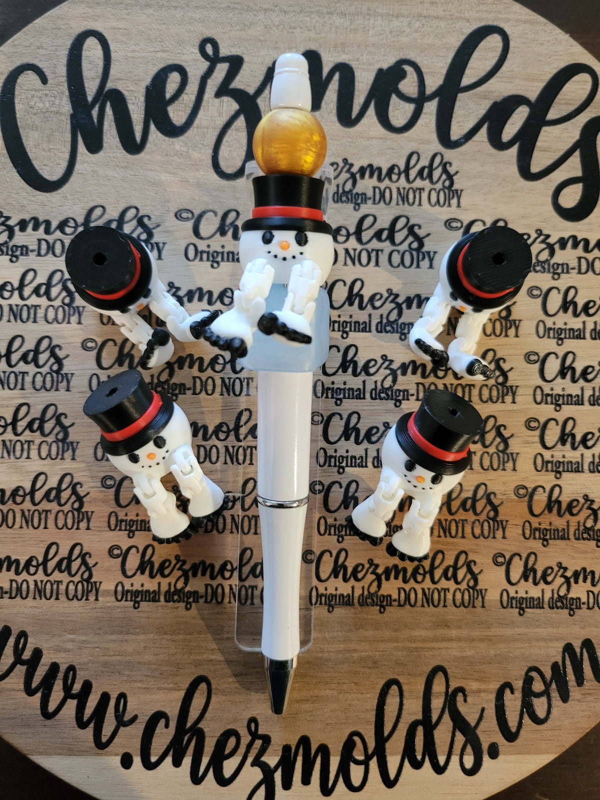 CE 3d printed focal Bead- Cutie Snowball kicker ( flexy feet )
