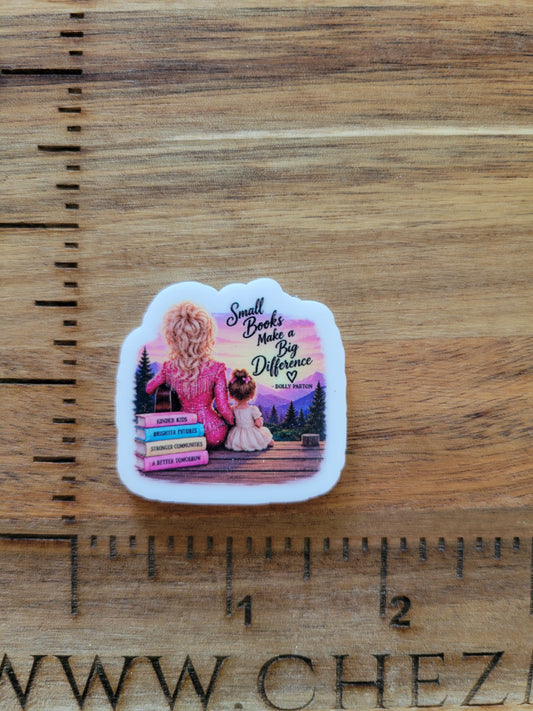 uv printed acrylic flatback- dolly-small books