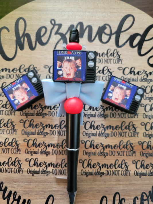 CE 3d printed focal Bead-Retro Tv- HomeAlone