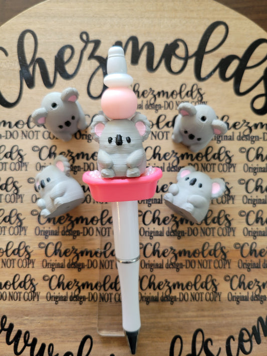 CE 3d printed focal Bead-Cutie Koala NONK