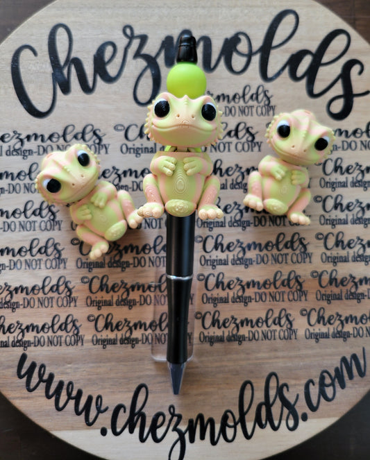 CE 3d printed focal Bead DANGLERZ-Cutie beardie