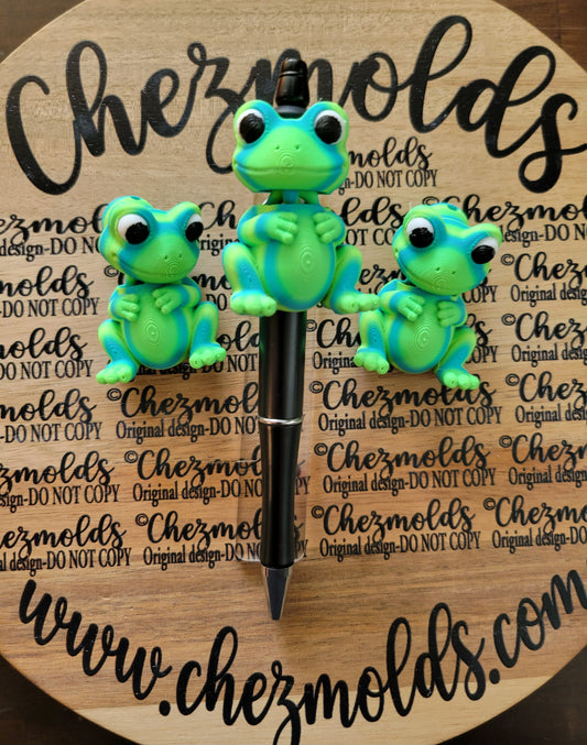 CE 3d printed focal Bead DANGLERZ-Cutie froggie