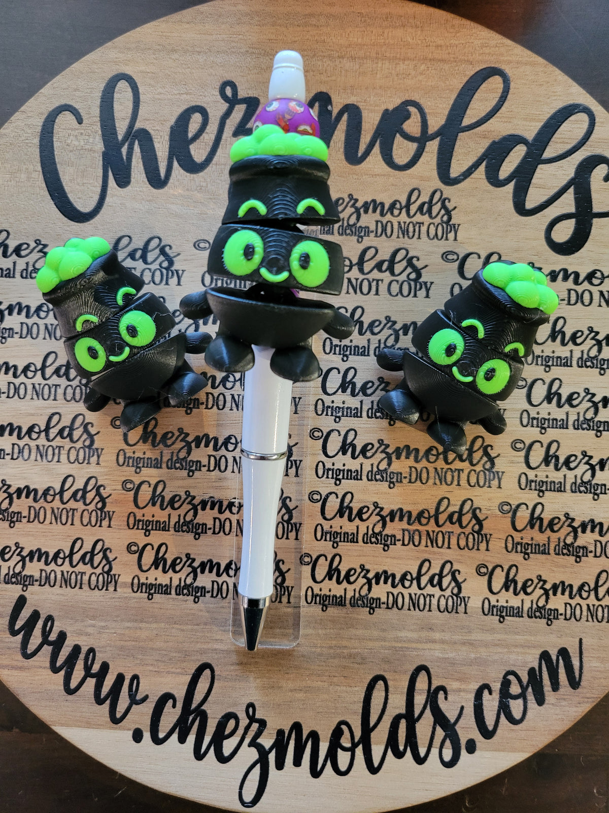 CE 3d printed focal Bead DANGLERZ-bubbly cauldron