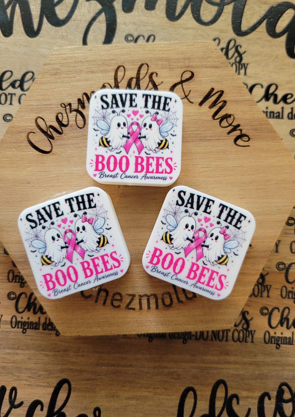 CE 3d printed focal Bead-save the boo bees