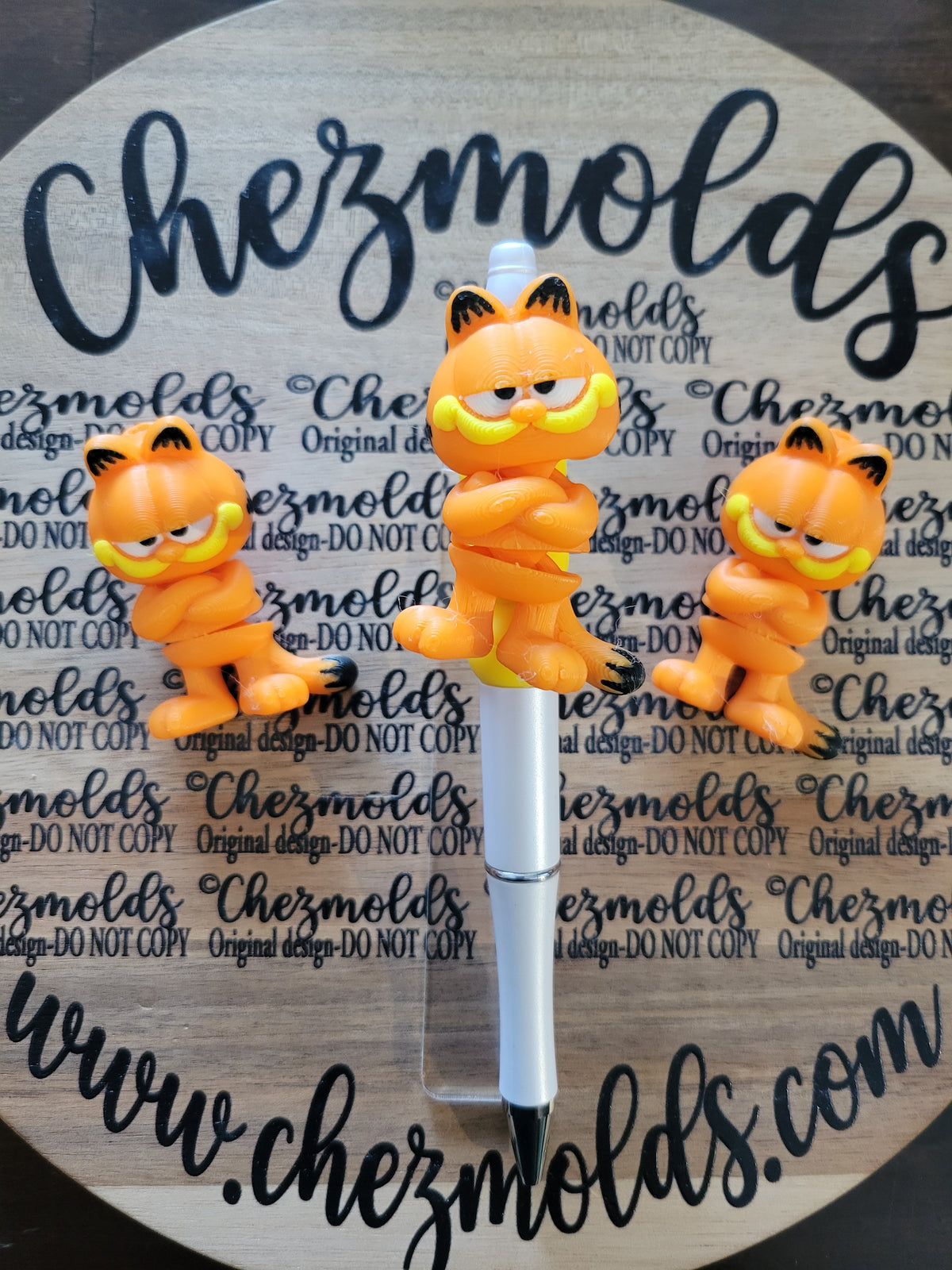 CE 3d printed focal Bead DANGLERZ-trouble cat