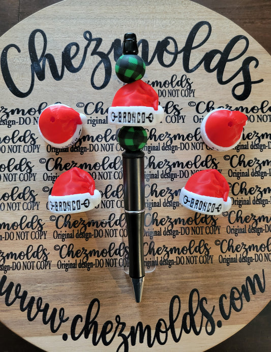 CE 3d printed focal Bead-big santa hat- bronco