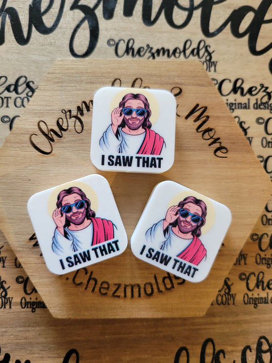 CE 3d printed focal Bead-Jesus- i saw that