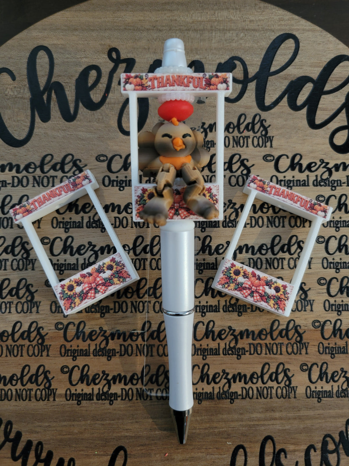 CE 3d printed focal Bead -Thankful Booth