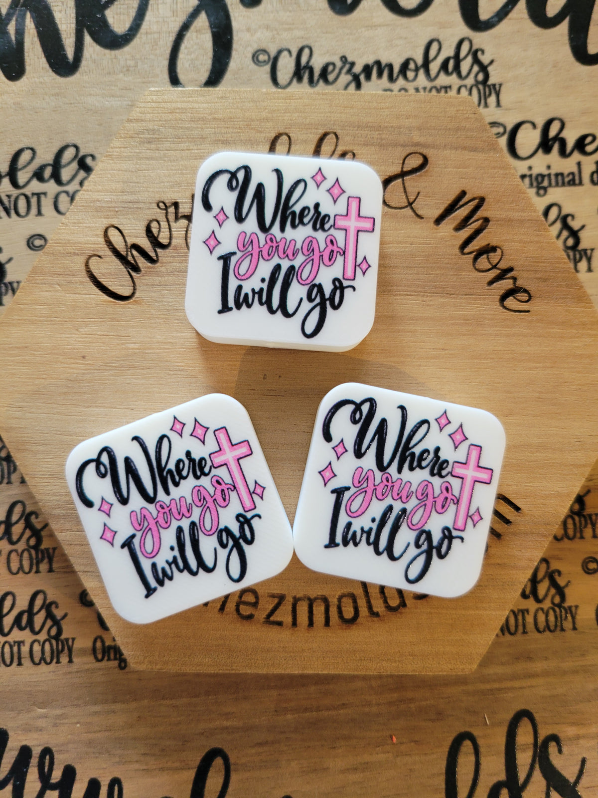 CE 3d printed focal Bead-where you go i will go