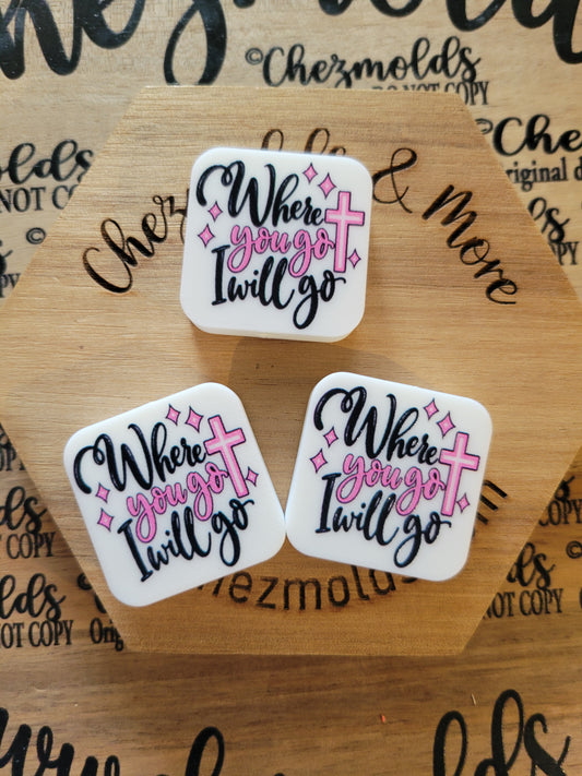 CE 3d printed focal Bead-where you go i will go