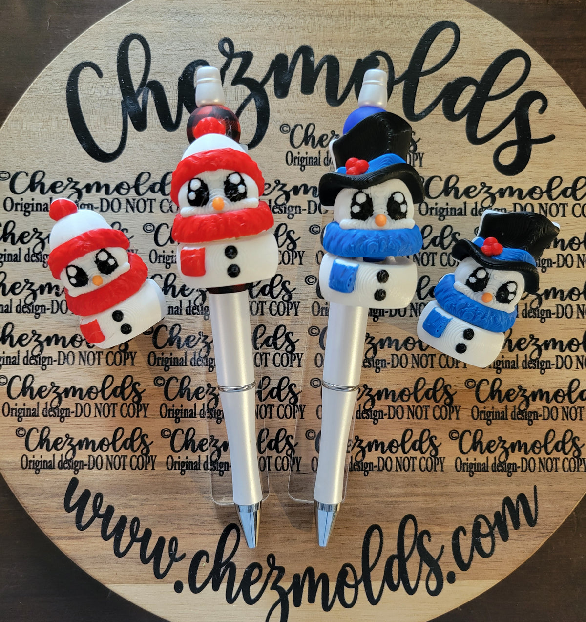 CE 3d printed focal Bead DANGLERZ-snowman