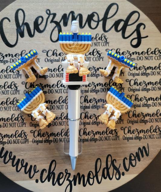 CE 3d printed focal Bead-Menorah kicker ( flexy feet )