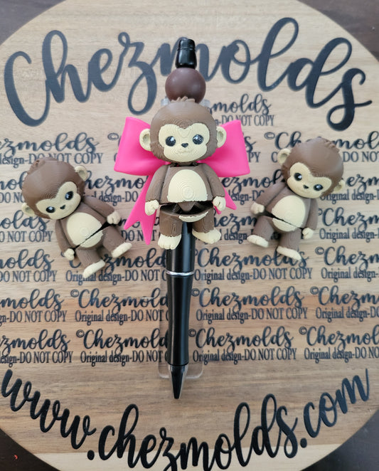CE 3d printed focal Bead DANGLERZ-monkey