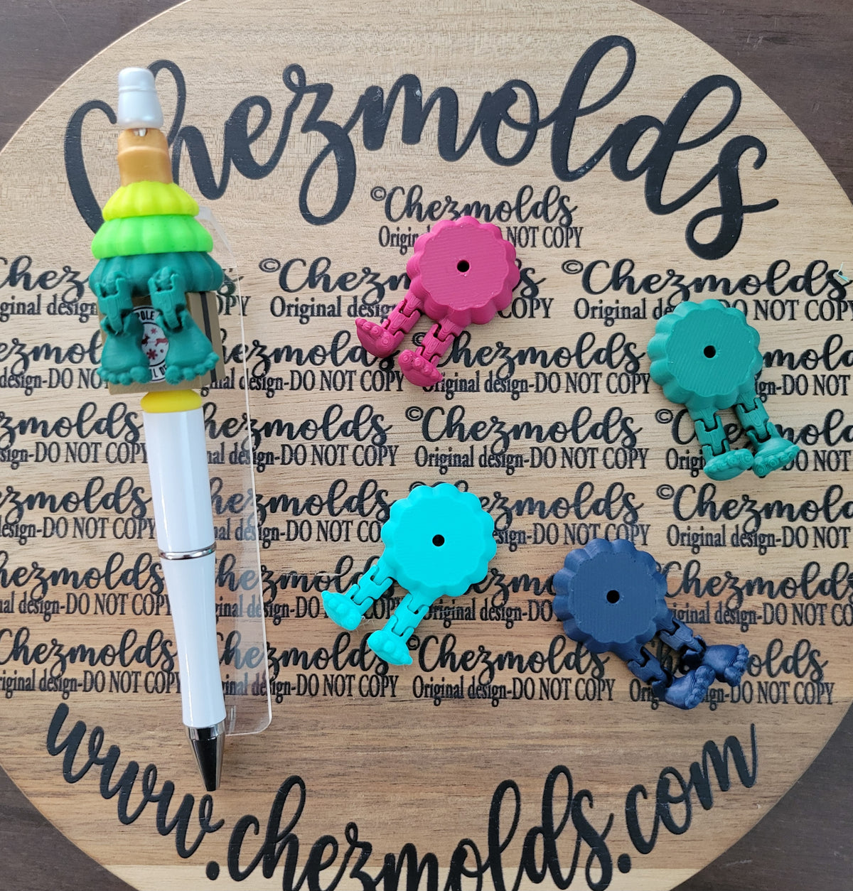CE 3d printed focal Bead- Create a tree kicker ( flexy feet )