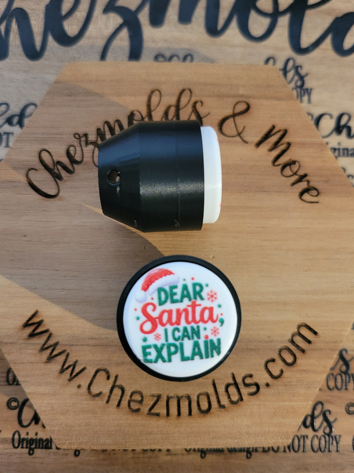 CE 3d printed Clicky button- dear Santa I can explain