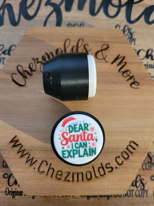CE 3d printed Clicky button- dear Santa I can explain