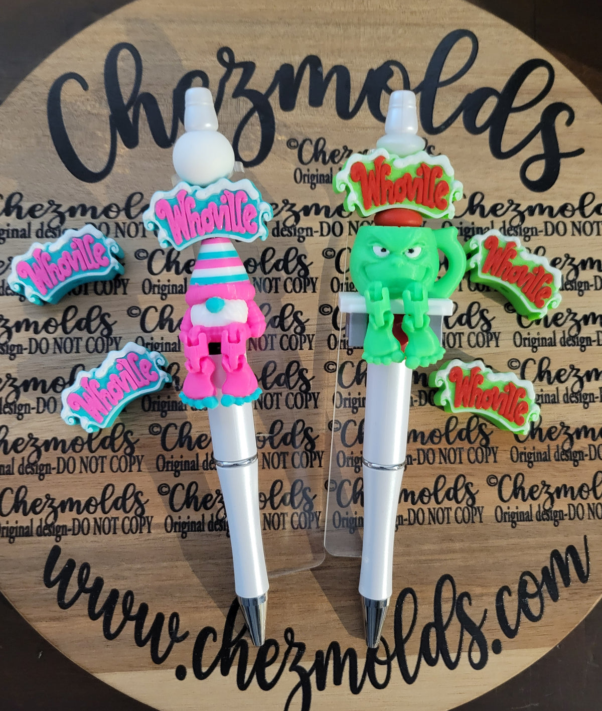 CE 3d printed focal Bead-Whoville sign
