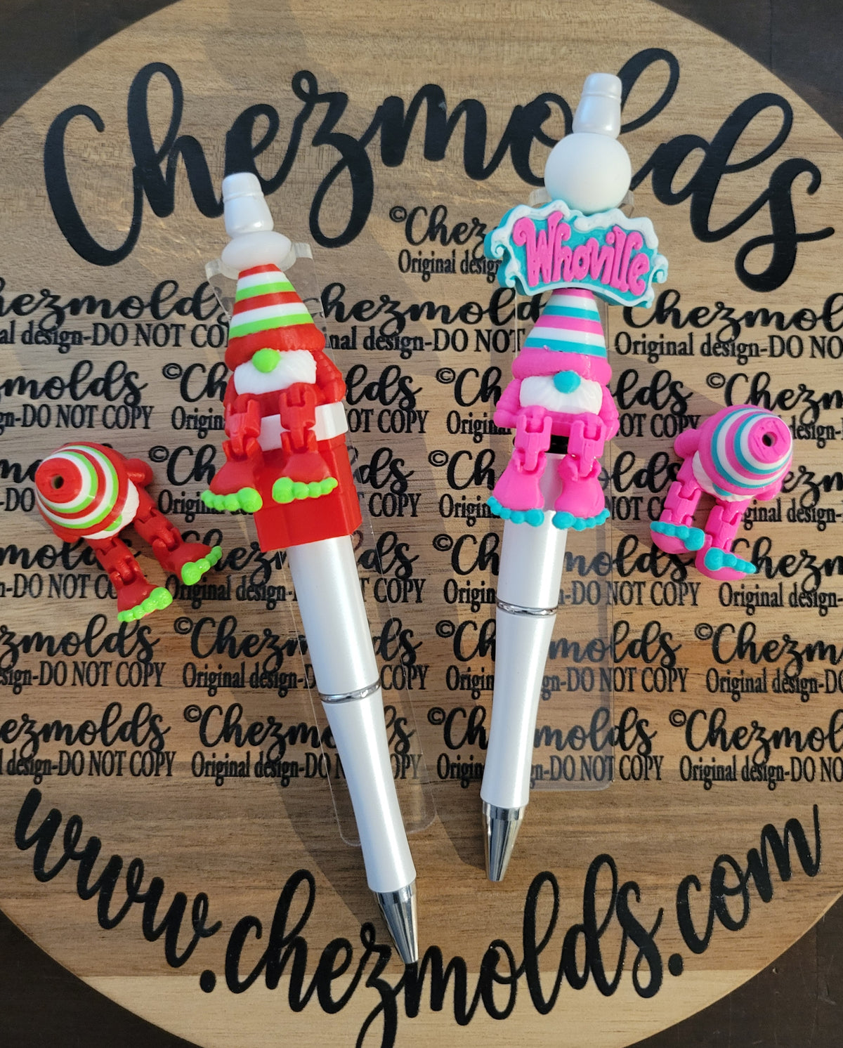 CE 3d printed focal Bead- Cutey gnome kicker ( flexy feet )