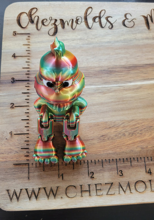3d printed XL Chez Buddy-red/green and gold grinchy