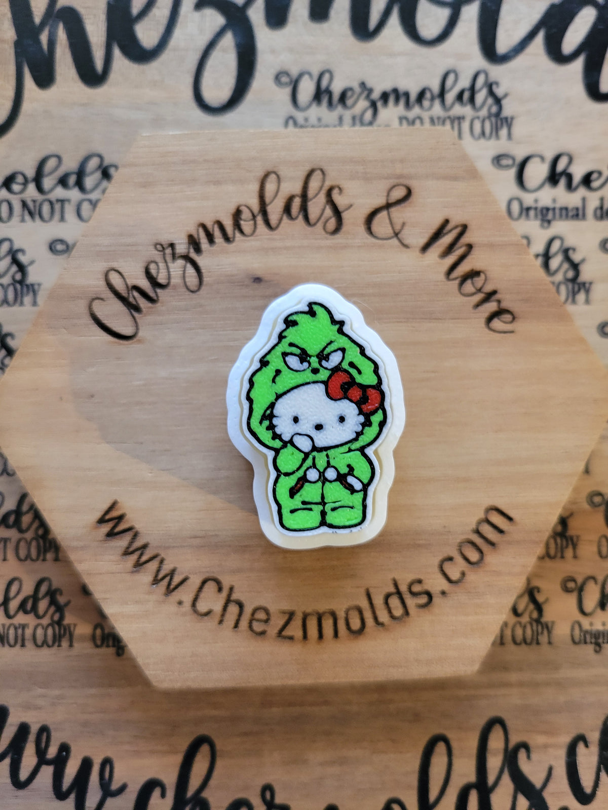 CE 3d printed  fidget clicker- with keychain hole -HK Green
