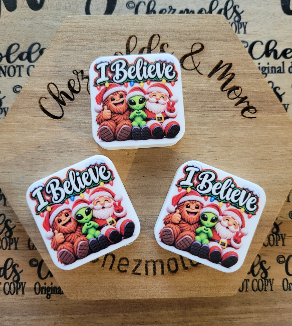 CE 3d printed focal Bead-I believe- bigfoot, santa, alien