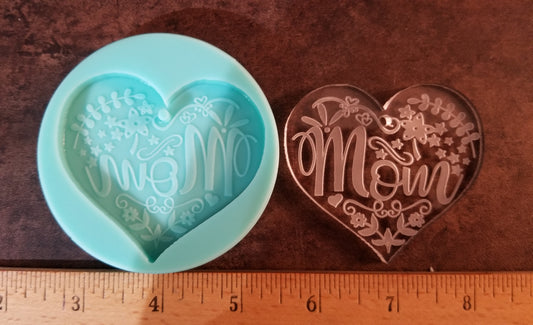 Mom Heart Keychain Mold