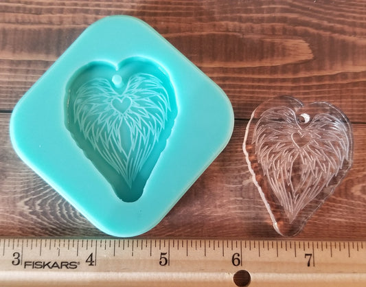 Heart Keychain Molds- heart wings